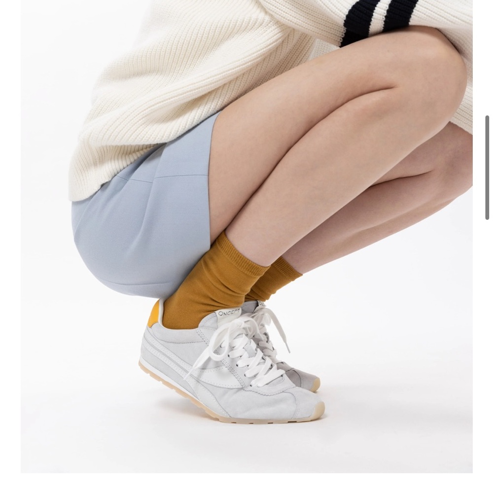 Oncept ballet flat sneaker ice color size 7.5, worn once, suede, lightweight - Picture 3 of 10